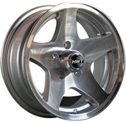 HWT WH167-8SA Aluminum Star Trailer Wheel 16-inch x 7-inch With 8 On 6.5 Bolt Pattern