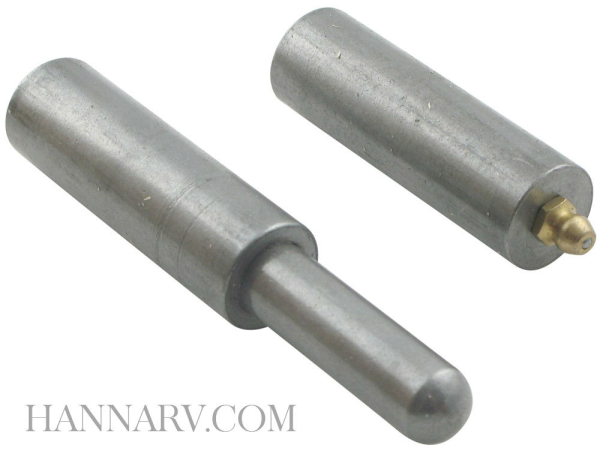 Hinge Pin and Nipple HP12-412G Greasable - 1/2 Inch Outer Diameter x 3/4 Inch Base - 4-1/2 Inches Lo