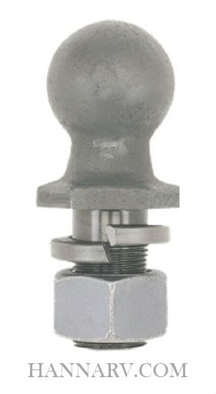 Hitch Ball 80200 2 Inch Forged - 1 Inch x 2 Inch Shank - 5,000 Lbs Capacity