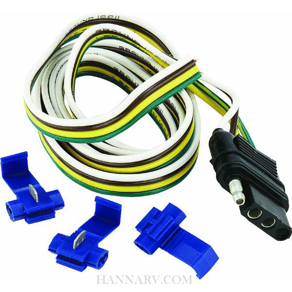 Hopkins 48025 4 Wire Flat Tow Vehicle Connector Kit Mfg 48025 Hop 48025 Hanna Trailer Supply