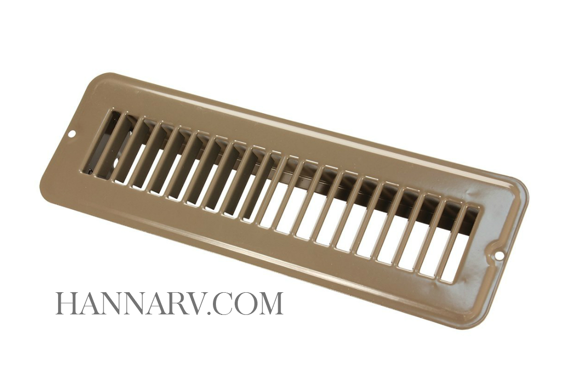 Jr Products 02 28935 Metal Floor Register 2 X 10 Dampered