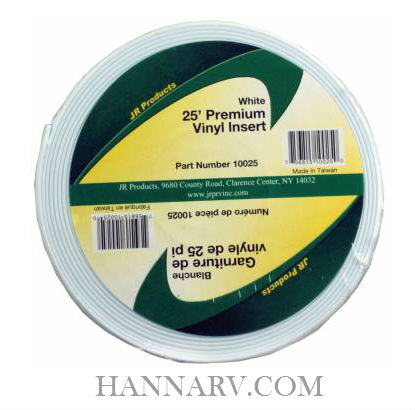 JR Products 10025 | 25 Foot Premium Vinyl Insert | White