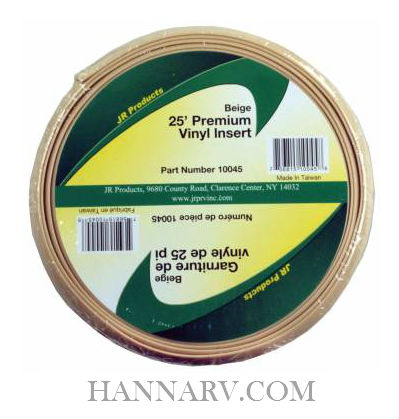 JR Products 10045 | Premium Vinyl Insert | Beige | 25 Foot Roll