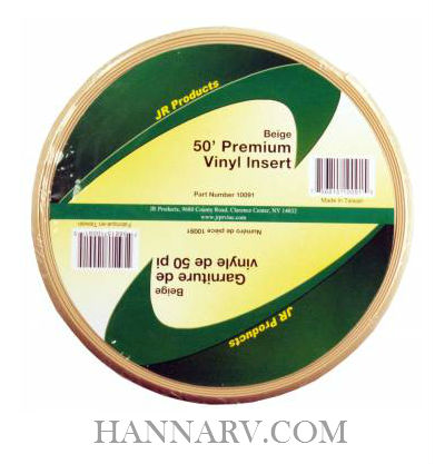 JR Products 10091 | Premium Vinyl Insert | Beige | 50 Foot Length