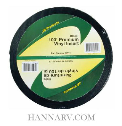 JR Products 10111 | Premium Vinyl Insert | Black | 100 Foot Length
