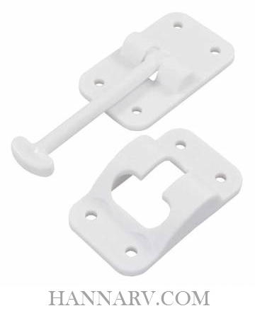 JR Products 10414 3-1/2 Inch T-Style Door Holder - White