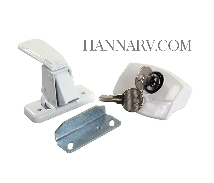 JR Products 11685 CAMPER DOOR LATCH White