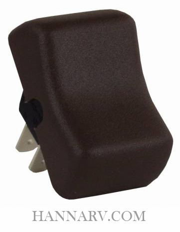 JR Products 12165 Single Replacement On-Off Rocker Switch - Brown