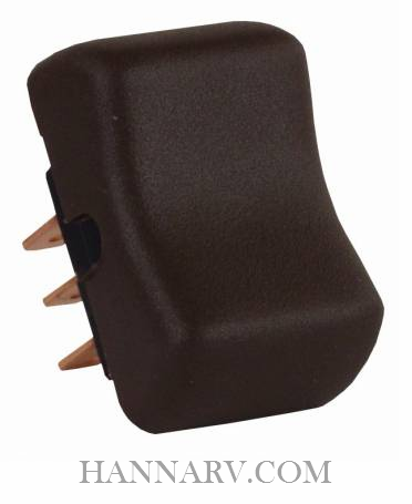 JR Products 12175 Single Replacement Momentary Rocker Switch - Brown