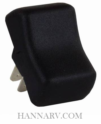 JR Products 12255 Single Replacement On-Off Rocker Switch - Black