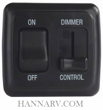 JR Products 12275 Dimmer-On-Off Rocker Switch Assembly with Bezel - Black