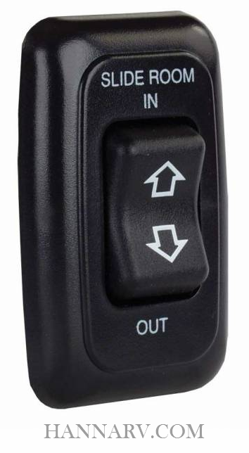 JR Products 12285 Single Slide-Out Switch Assembly with Bezel - Black
