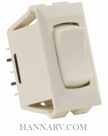 JR Products 12685 12V Mom-On-Off-Mom-On Switch Ivory