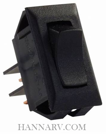 JR Products 12705 12V Mom-On-Off Switch - Black