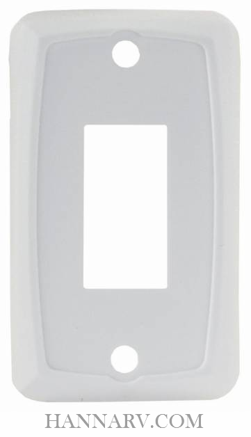 JR Products 12845 Single Face Plate - White