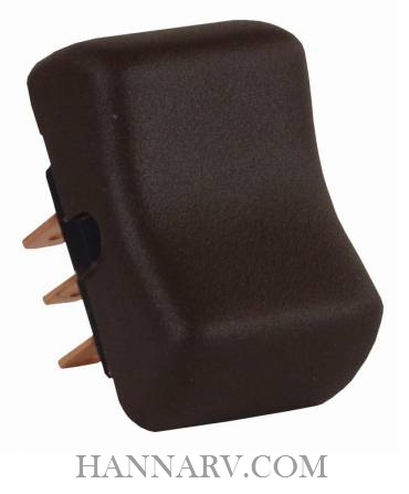 JR Products 13015 DPDT On-Off-On Momentary Switch - Brown
