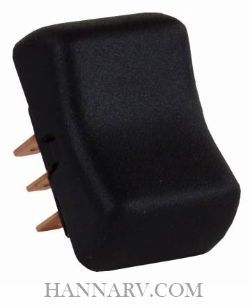 JR Products 13025 DPDT On-Off-On Momentary Switch Black