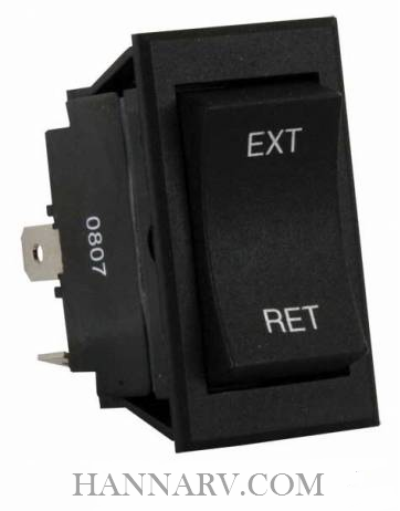 JR Products 13635 12V 5th Wheel and Tongue Jack Switch Black