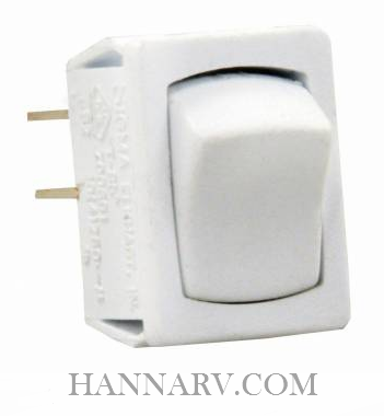 JR Products 13645 Mini On-Off Switch SPST - White