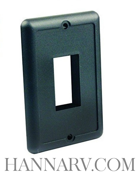 JR Products 14045 IP66 SWITCH FACE PLATE Single Black