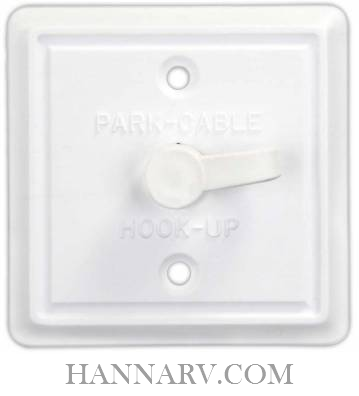 JR Products 47795 Square Cable TV Plate Polar White