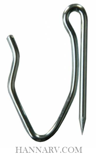 JR Products 81545 Universal Stainless Steel Drape Hooks - 14 Pack