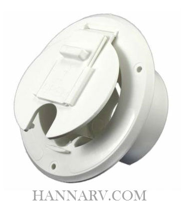 JR Products Round Electric Cable Hatch Polar White S-23-10-A