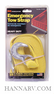 Kinedyne 15151 Steadymate 1.5 Inch X 15 Foot Tow Strap with Slip Hook - 3,300 Lbs WLL