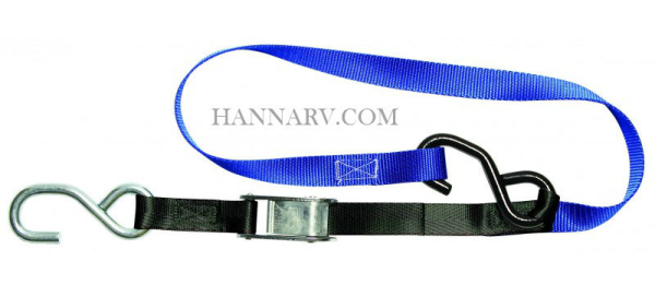 Kinedyne 15466 1 Inch x 6 Foot Tie Down Cam Strap - S-Hook and Soft Strap - 835 Lbs WLL - 2 Pack