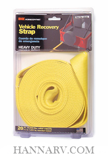 Kinedyne 15520 Steadymate 2 Inch X 20 Foot Recovery Strap with Loops - 5,000 Lbs WLL