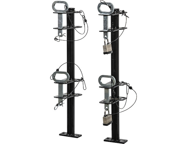 Open Trailer Line Rack Buyers LT18 2 Position Channel-Style Lockable Trimmer Rack for Open ...