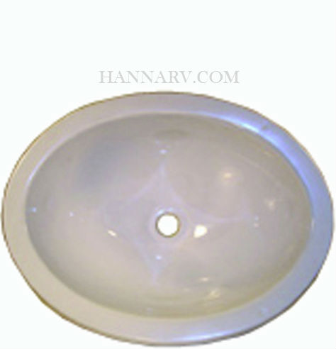 LaSalle Bristol 16156PW White ABS Plastic Oval Sink - 10 Inch x 13 Inch