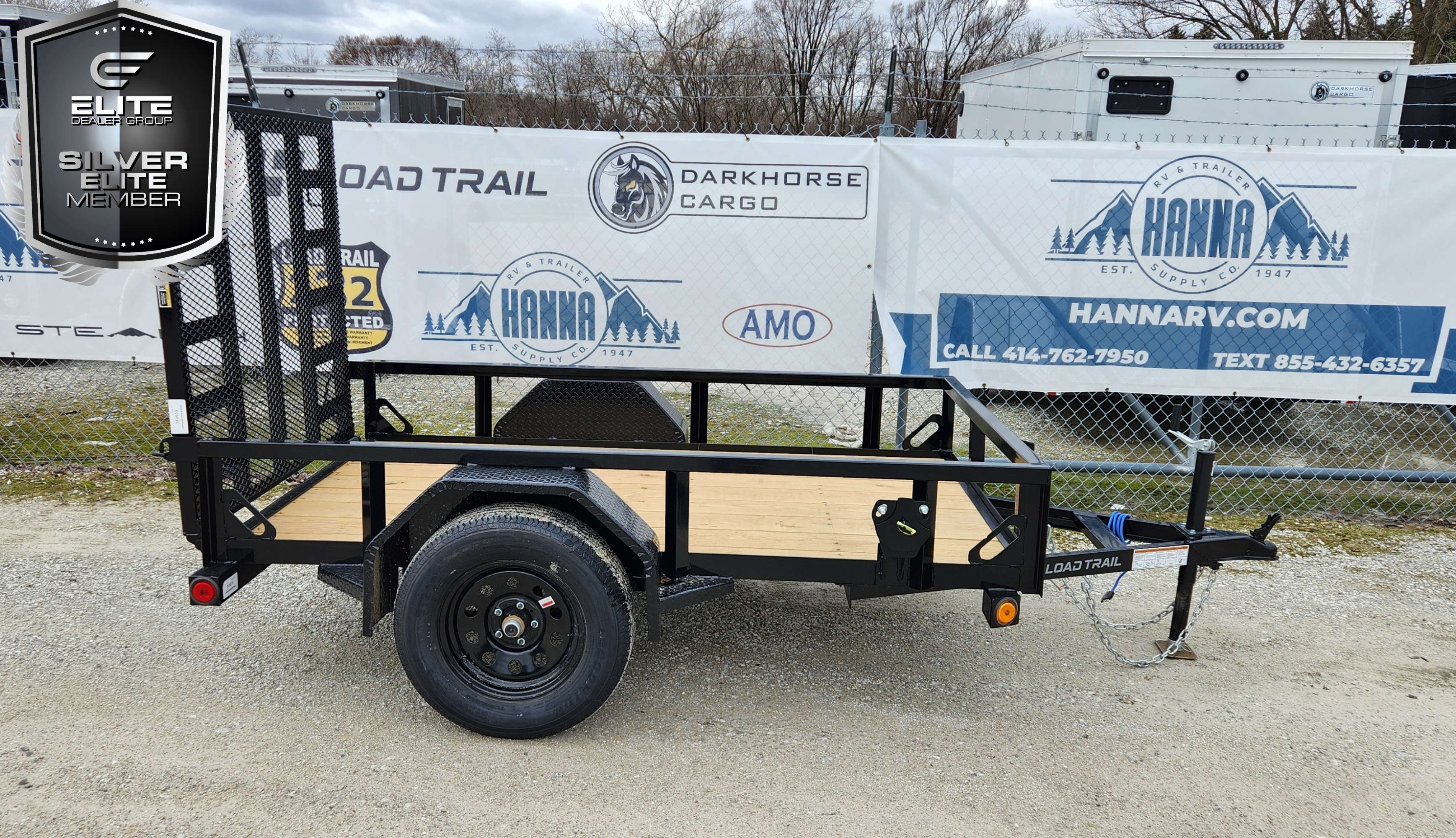 Trailer With Ramp Load Trail 5 X 8 Single Axle Steel Angle Frame Utility Trailer with ...