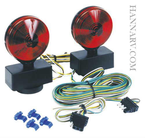 Magnetic Mount Tail Light Kit ATL20A Towing Light Kit with 4-Way Flat and 20 Foot Wiring Harness