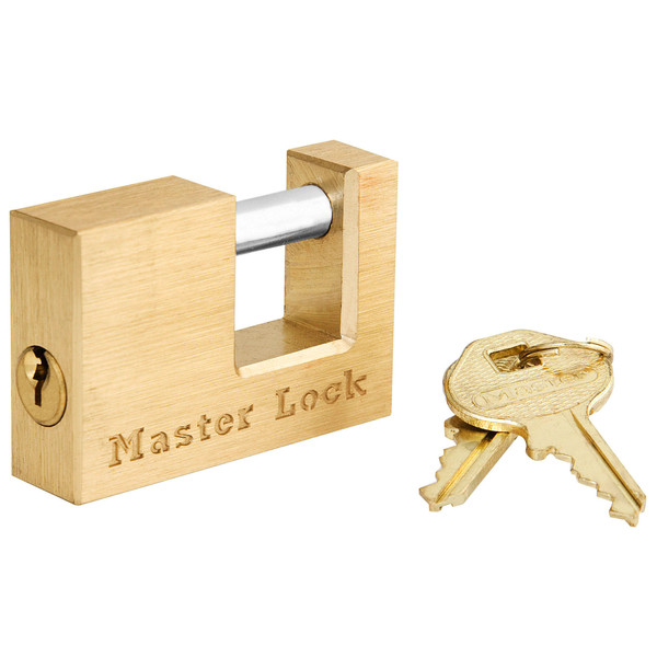 Master Lock 605DAT Brass Trigger Lock with 2-1/4 Inch Shackle