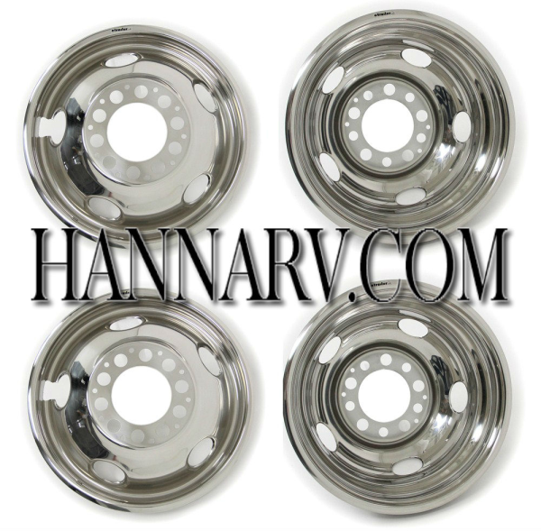 Namsco 7195GO Stainless Steel Wheeliners For Dual Wheels - 19.5 Inches  - 5 Lug Front 10 Lug Rear