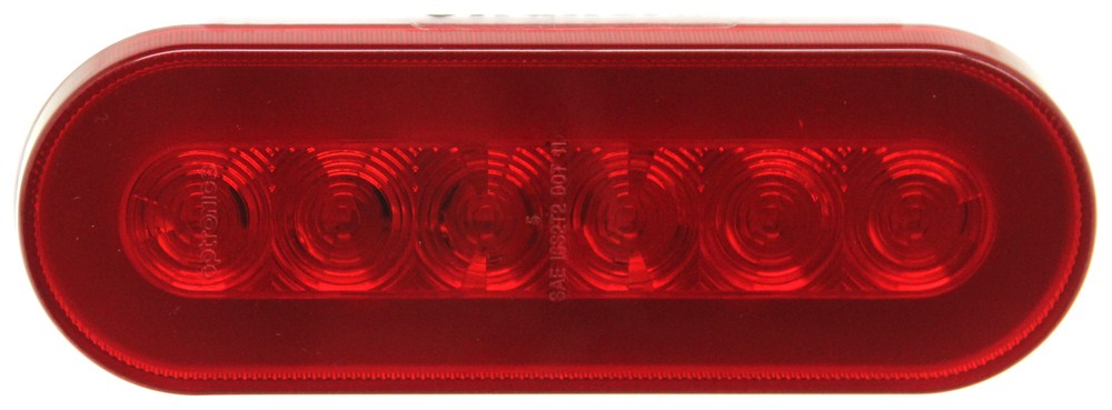 6 LED light only Optronics STL-12RB LED Fleet Red Stop/Turn/Tail 6 inches Oval 