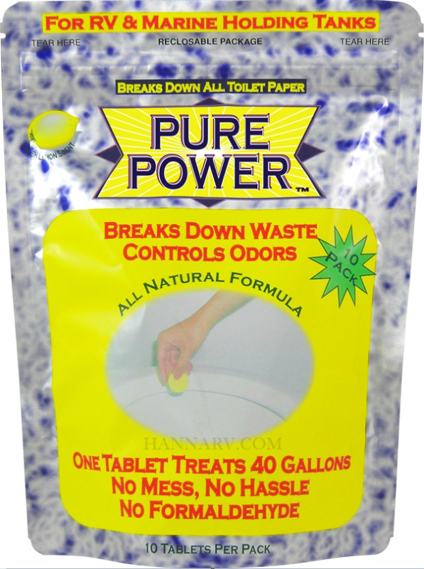 Organic Power Products 22015 Pure Power Pack Of 10 Bio Tabs Holding Tank Waste Digester And Odor Eli