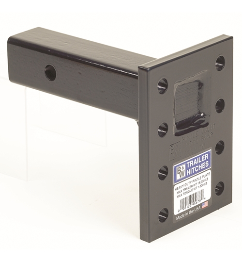 B and W PMHD14001 Pintle Mount for 2 Inch Receiver - 6 Hole - 2 Position - 9 Inch Shank - 16,000 Lbs