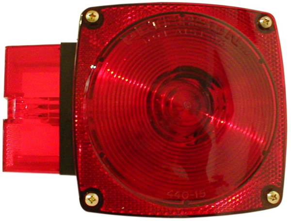 Peterson MFG 444L Red 8-Function Left Hand Tail Light - Fits Trailers Over 80 Inches Wide