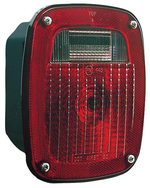 Peterson MFG 445 Red 4-Function Tail Light with License Illuminator