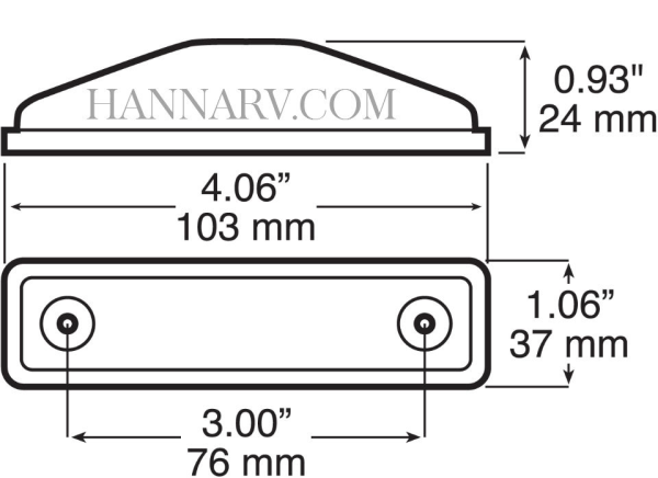 Peterson Manufacturing V169KA Piranha Amber LED Slim Line Clearance Sidemarker Light