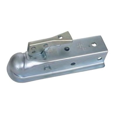 RAM CT3001Z Straight Tongue Coupler - 2 Inch Ball - 2 Inch Square Tongue - Zinc Finish - 3500 Lbs