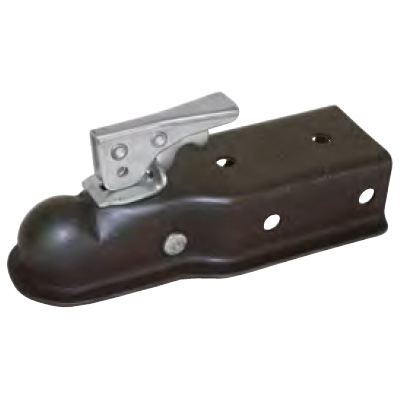 RAM CT3003 Straight Tongue Coupler - 2 Inch Ball - 3 Inch Square Tongue - Oily Finish - 3500 Lbs