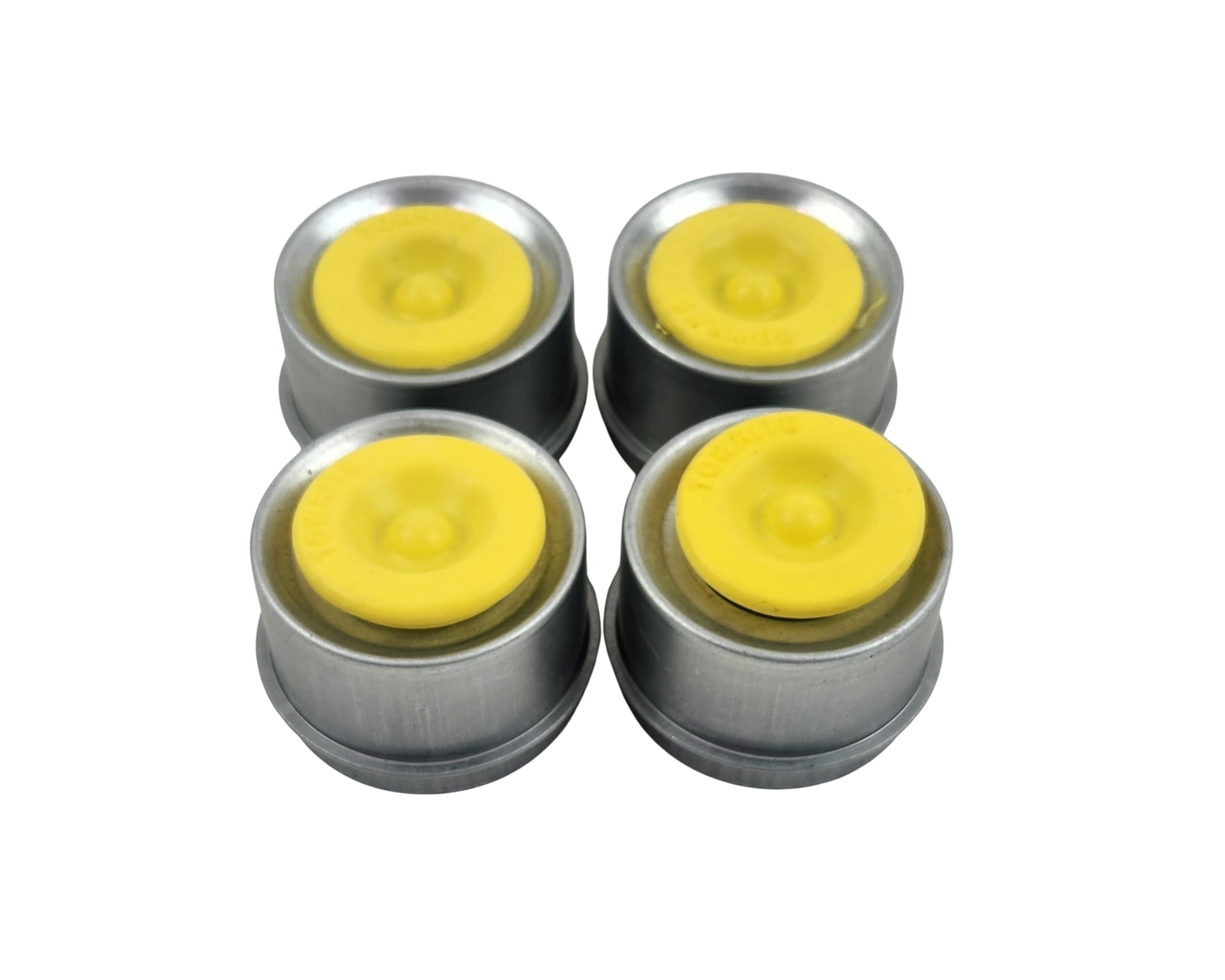 1.98" Outer Diameter Grease Cap with Hi-Viz Yellow EZ-Lube Plug- 4 Pack