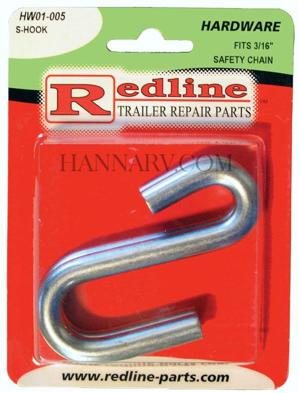Redline HW01-005 S-Hook For 3/16 Safety Chain - 2 Pack
