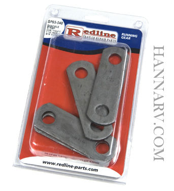 Redline SP03-040 Shackle Strap - 2-5/8 Inch Hole Center - 1-1/4 Inches Wide - 9/16 Inch Hole - 4 Pac