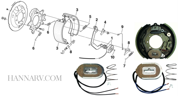 Redline Trailer Repair Parts BP13-022 Adjuster Cable - 10 Inch Length