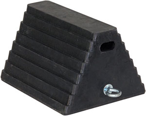 Rumber HDWC1 Heavy Duty Rubber Wheel Chock with Eyelet - 10 Inch x 8 Inch x 6 Inch - Unrated