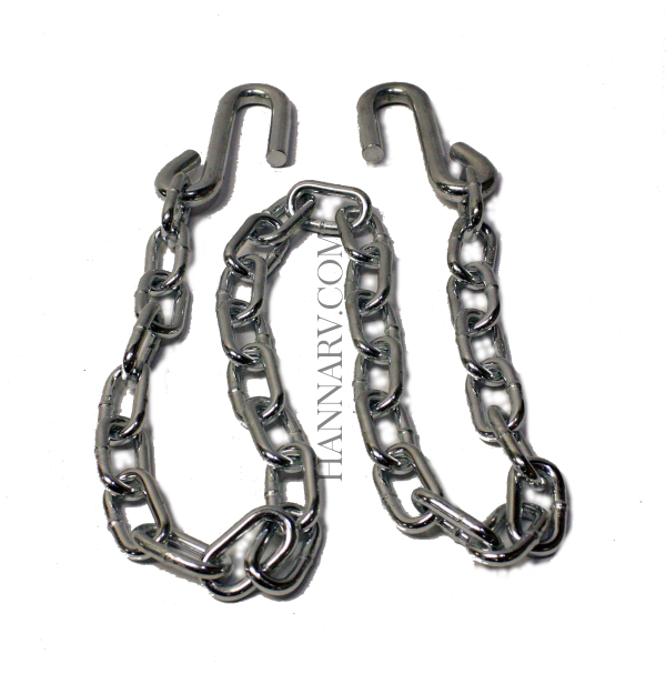 1/4" Trailer Safety Chains Camper RV 5000# Rated with Latching S Hooks 